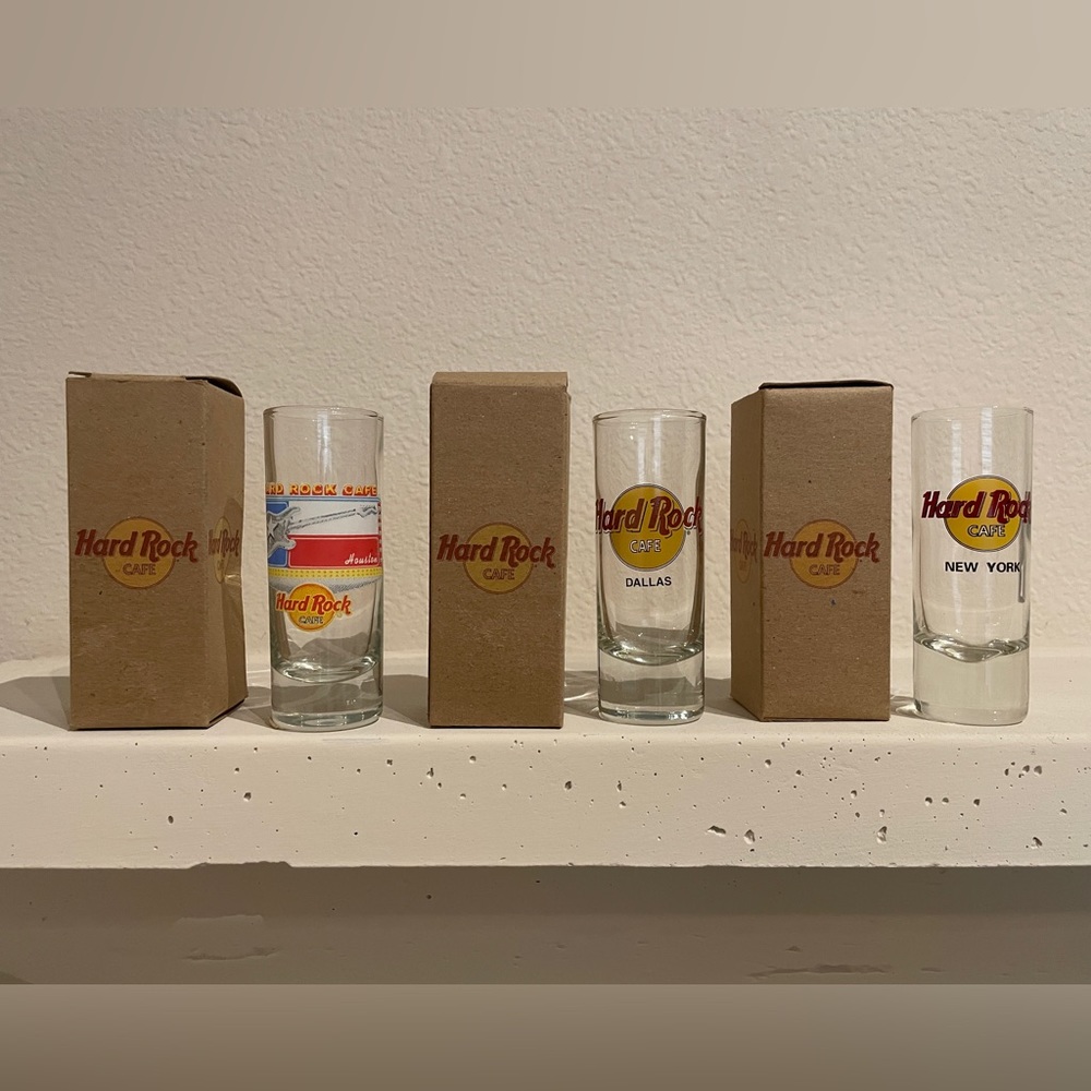 Shot glasses, Hard Rock Café